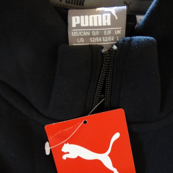 PUMA BRAND MENS BLACK LONG SLEEVE TRACK JACKET WITH FULL ZIPPER (L) NEW WITH TAG - Picture 3 of 11